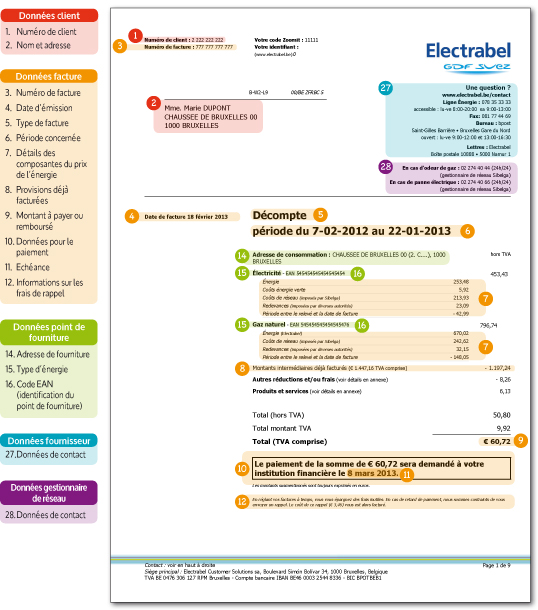 Les factures de régularisation Social Energie